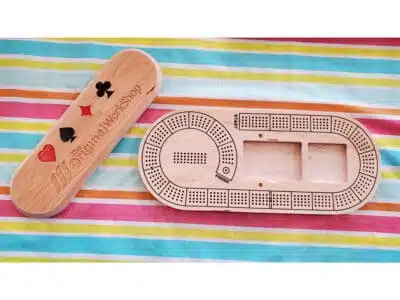 Cherry Cribbage Board, Custom Cribbage Board,cribbage boards made in canada