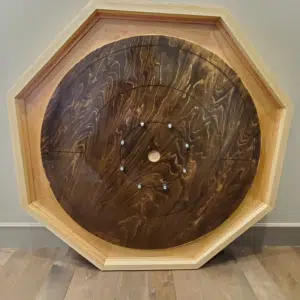 Crokinole Board with Wall Stand