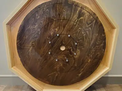 Crokinole Board with Wall Stand