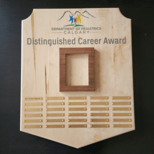 Award Plaque for the Calgary Childrens Hospital Project